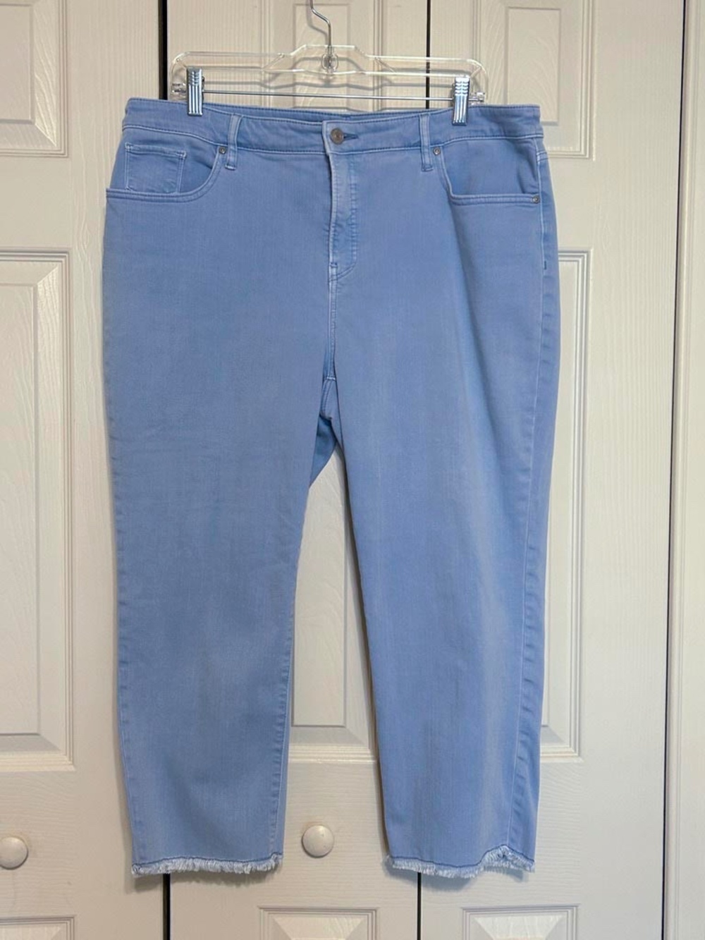 Chico’s So Slimming Girlfriend Slim Leg Crop Stretch Denim Jeans ~ Sz 2.5 / 14